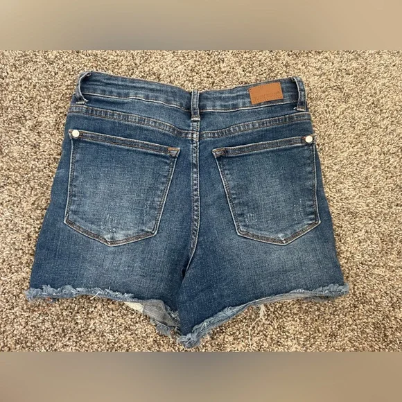 Women’s Judy Blue Raw Hem Distressed Shorts Size S - Picture 4 of 5